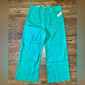 Brand New! The Colette by Maeve Linen Blend Crop Wide Leg Pant